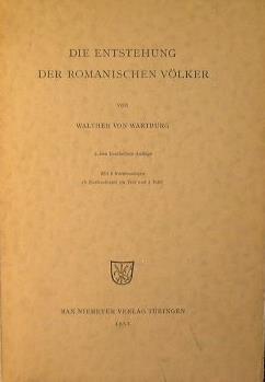 Die Entstehung der romanischen Völker - Walther von Wartburg - copertina