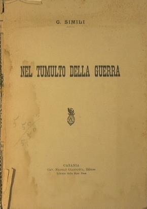 Nel tumulto della guerra - Giuseppe Simili - copertina