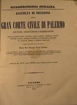 Raccolta di decisioni della gran corte civile di Palermo