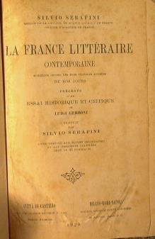 La France Litteraire. Contemporaine - Silvio Serafini - copertina