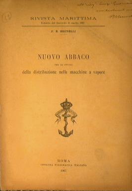 Nuovo abbaco per lo studio della distribuzione nelle macchine a vapore - P. Brunelli - copertina