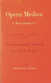 Orientamenti attuali in cardiologia - Alberto V. Lombardi - copertina