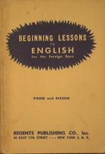 Beginnig Lesson in english. For the Foreign Born