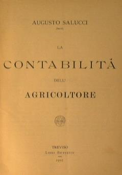 La contabilità dell'agricoltore - A. Salucci - copertina