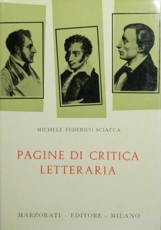 Pagine di critica letteraria. 1931-1935 - Michele Federico Sciacca - copertina