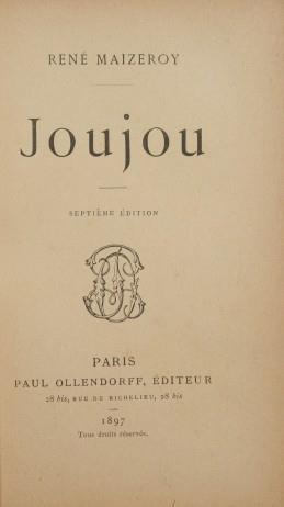 Joujou - René Maizeroy - copertina