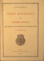 Cenni biografici dei superiorigenerali dell'ordine ospedaliere di S. Giovanni di Dio (Fatebenefratelli)