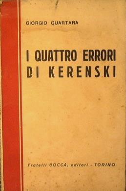 I quattro errori di Kerenski - Giorgio Quartara - copertina