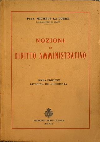 Nozioni di Diritto Amministrativo - Michele La Torre - copertina