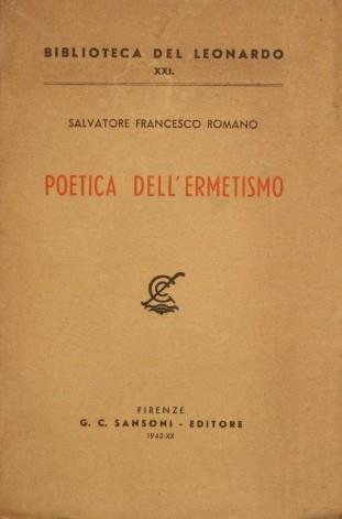 Poetica dell'ermetismo - Francesco Salvatore Romano - copertina