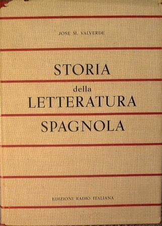 Storia della letteratura spagnola - José M. Valverde - copertina