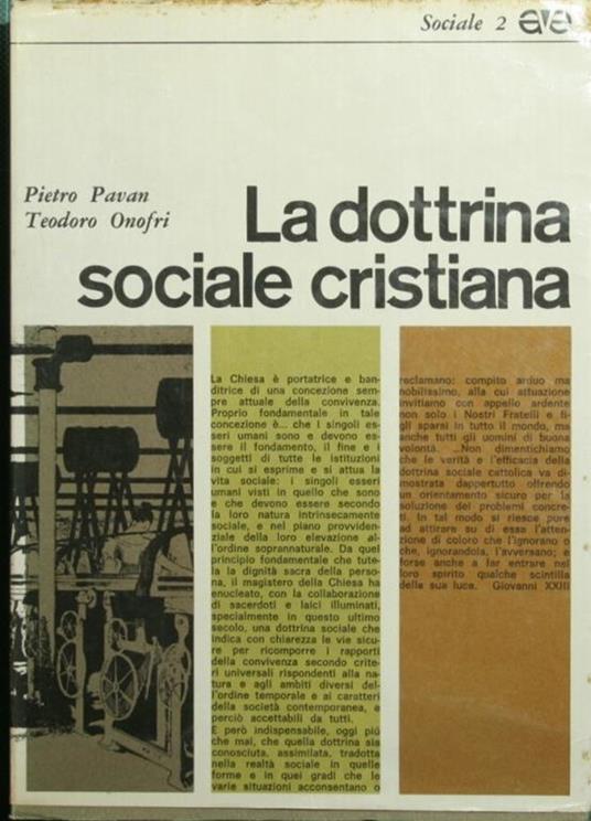 La dottrina sociale cristiana - Pietro Pavan - copertina