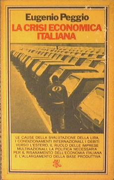 La crisi economica italiana - Eugenio Peggio - copertina