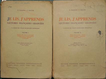 Je lis, j'apprends. Lectures francaises graduées - E. Paganini - copertina