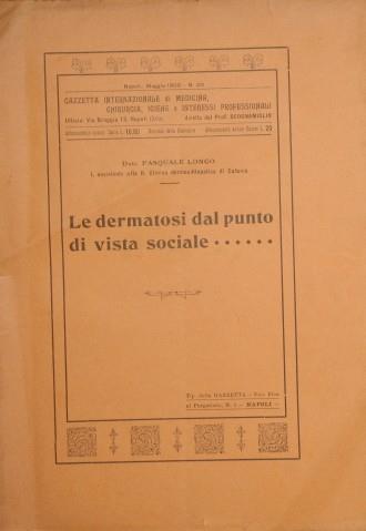 Le dermatosi dal punto di vista sociale - Pasquale Longo - copertina