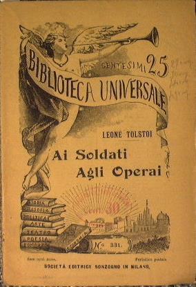 Ai soldati e agli operai - Lev Tolstoj - copertina