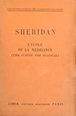 L' ecole de la midisance. The school for scandal