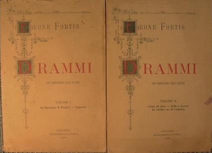 Drammi (Vol. 1 e 2 ) - Leone Fortis - copertina
