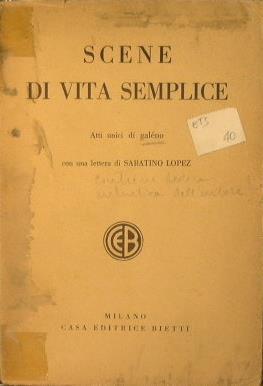 Scene di vita semplice - Galeno - copertina