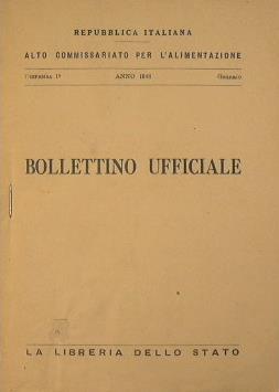 Bollettino Ufficiale - Italiana Repubblica - copertina