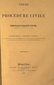 Cours de Procedure civile - Berriat-Saint Prix - copertina