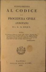 Supplimento al codice di procedura civile