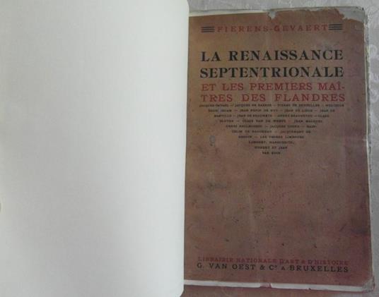 La renaissance septentrionale et les premiers maitres des flandres - Hippolyte Fierens-Gevaert - copertina