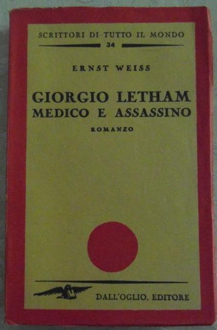 Giorgio letham medico e assassino - Ernst Weiss - copertina