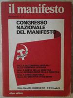 Il manifesto. Atti del congresso nazionale. Roma 12. 14 luglio 1974