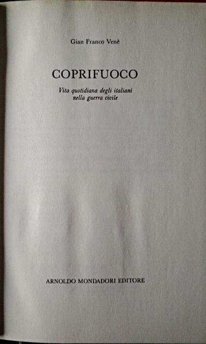 Coprifuoco - Gianfranco Venè - copertina