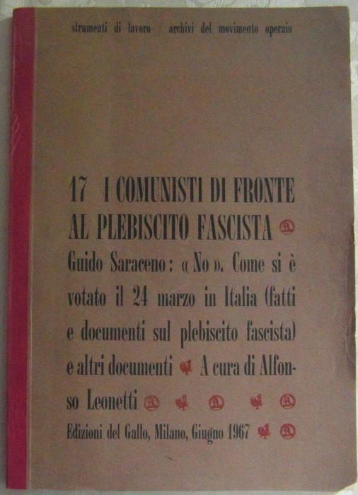 I comunisti di fronte al plebiscito fascista - copertina