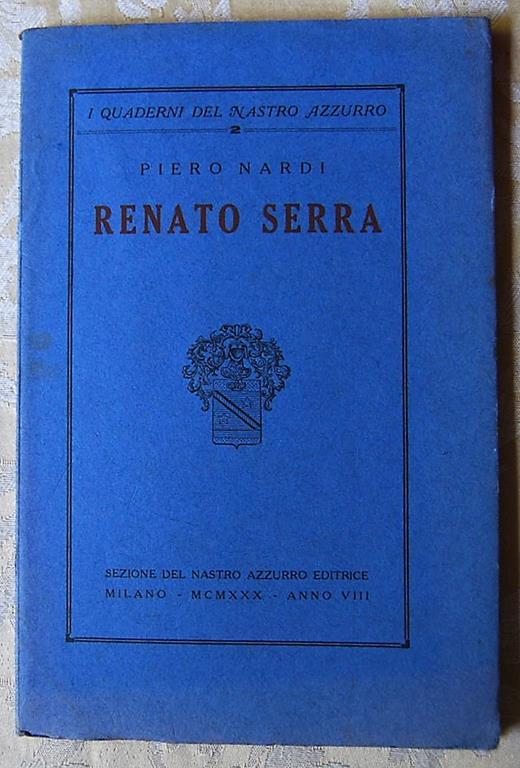 Renato Serra - Piero Nardi - copertina