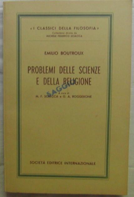 Problemi Delle Scienze E Della Religione - Emile Boutroux - copertina