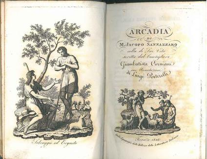 Arcadia di Sannazzaro colla di lui vita scritta dal consigliere Giambatista Corniani con annotazioni di Luigi Portirelli - Iacopo Sannazzaro - copertina