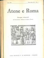 Atene e Roma. Rassegna trimestrale dell'Associazione Italiana di Cultura Classica. anno 1969, nuova serie xiv, annata completa