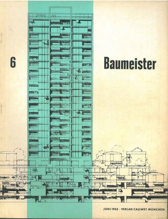 Baumeister. Zeitschrift fur Architectur. Juni 1962 - copertina