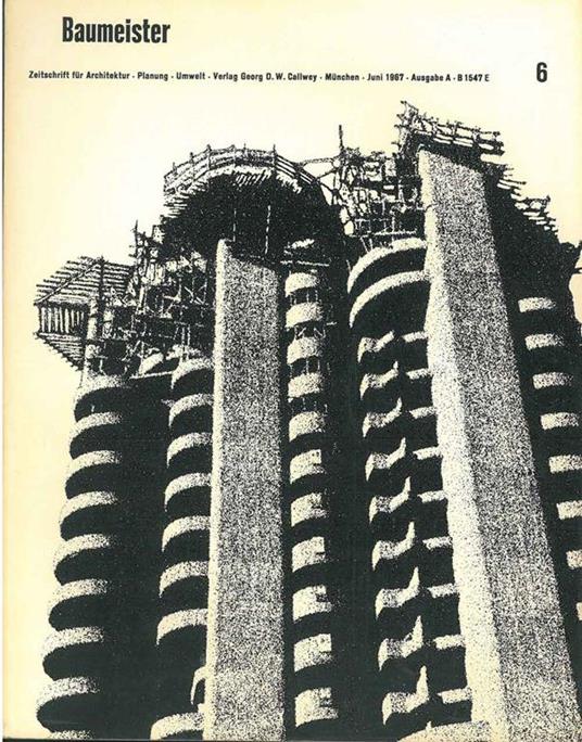 Baumeister. Zeitschrift fur Architectur. Juni 1967 - copertina