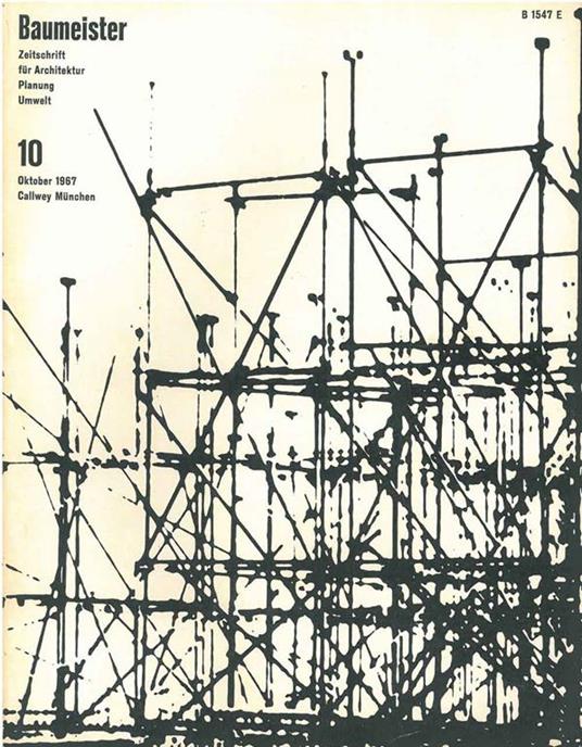 Baumeister. Zeitschrift fur Architectur. Oktober 1967 - copertina