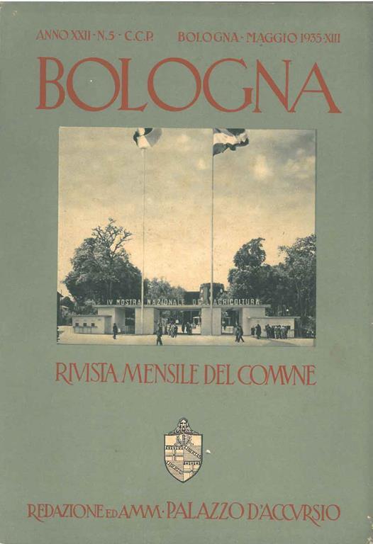 Bologna. Rivista mensile del comune. Anno XXII N. 5, maggio 1935 - copertina