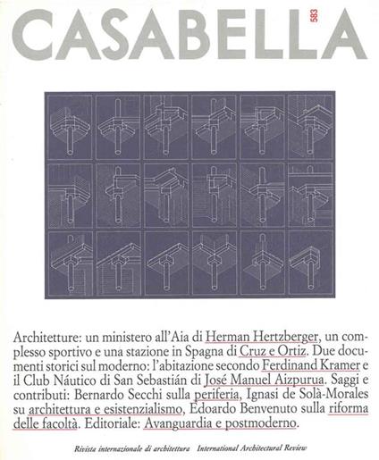 Casabella. Rivista internazionale di architettura. International architectural review. N. 583, ottobre 1991. Tra l'altro: H. Hertzberger: Un mistero a l'Aja L'abitazione secondo F. Kramer Architettura e esistenzialismo Direttore: V. Gregotti - copertina