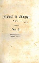 Catalogo di spropositi N. 1-5