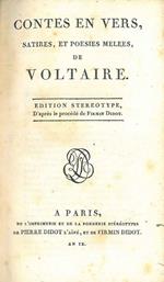 Contes en vers satires, et poesies melées de Voltaire