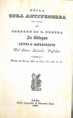 Della cura antivenerea che si pratica nello spedale di S. Orsola in Bologna. Cenni e riflessioni