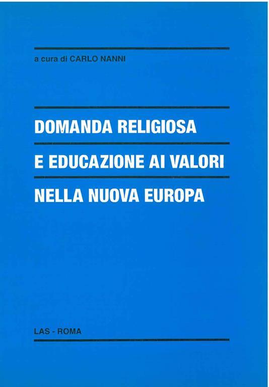 Domanda religiosa e educazione ai valori nella nuova Europa - copertina