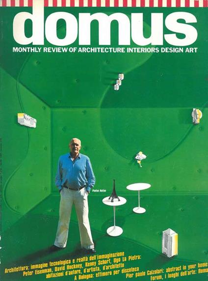 Domus: monthly review of architecture interiors design art. Text english/italiano. n. 638, aprile 1983 - Alessandro Mendini - copertina