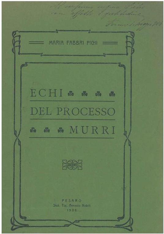 Echi del processo Murri - Paolo Fabbri - copertina