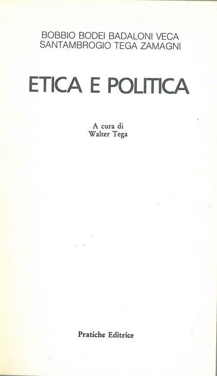 Etica e politica - copertina