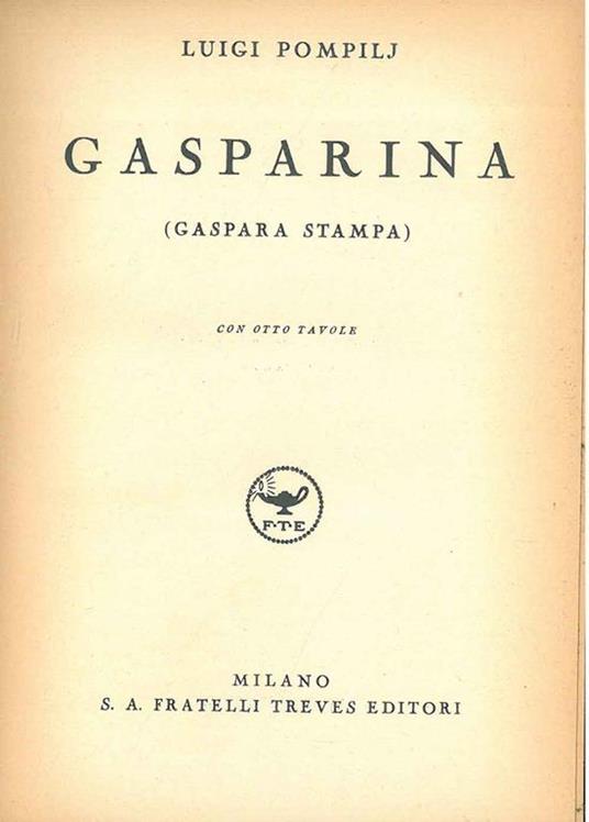 Gasparina. (Gaspara Stampa) - Luigi Pompilj - copertina