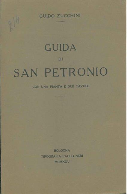 Guida di San Petronio - Guido Zucchini - copertina