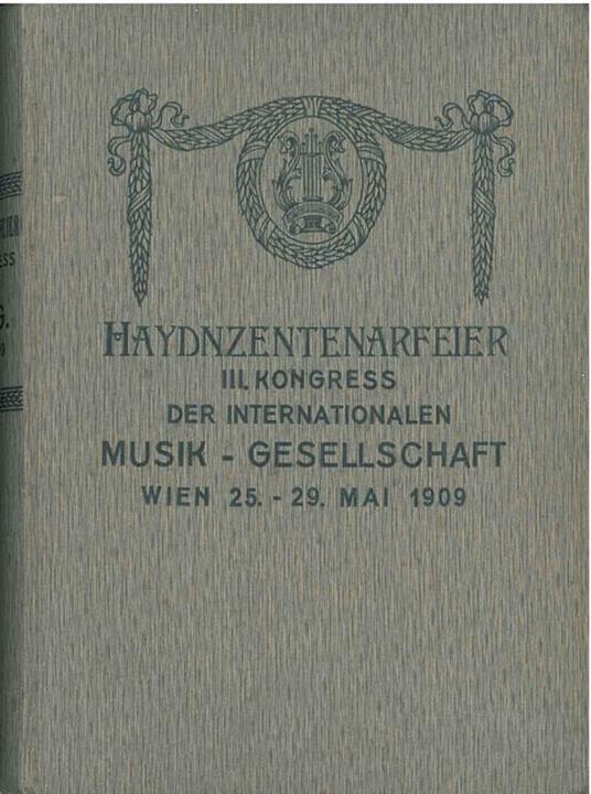 Haydnzentenarfeier iii Kongress der internationalen Musik Gesellschaft - copertina